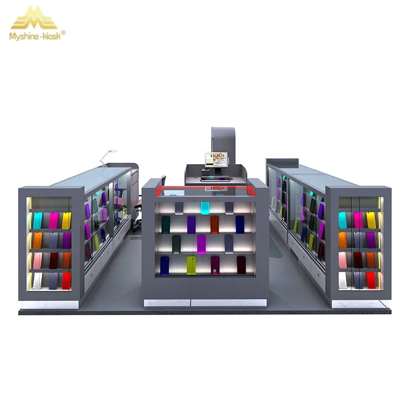 Myshine mobile phone shop display counter design