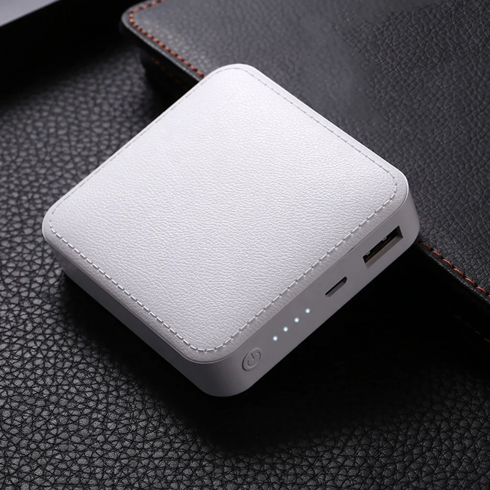 
Factory Square Leather Portable Mini Power Bank 10000mah for Iphone 7 8 X XS 