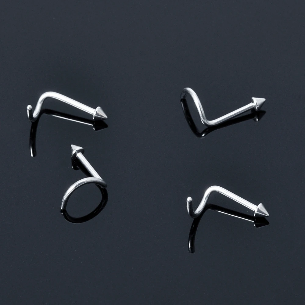 
Surgical Steel 316L Stainless Steel Body Piercing Jewelry Nose Bone & Screw Nose Ring & Stud For Women Girls Men Boys 