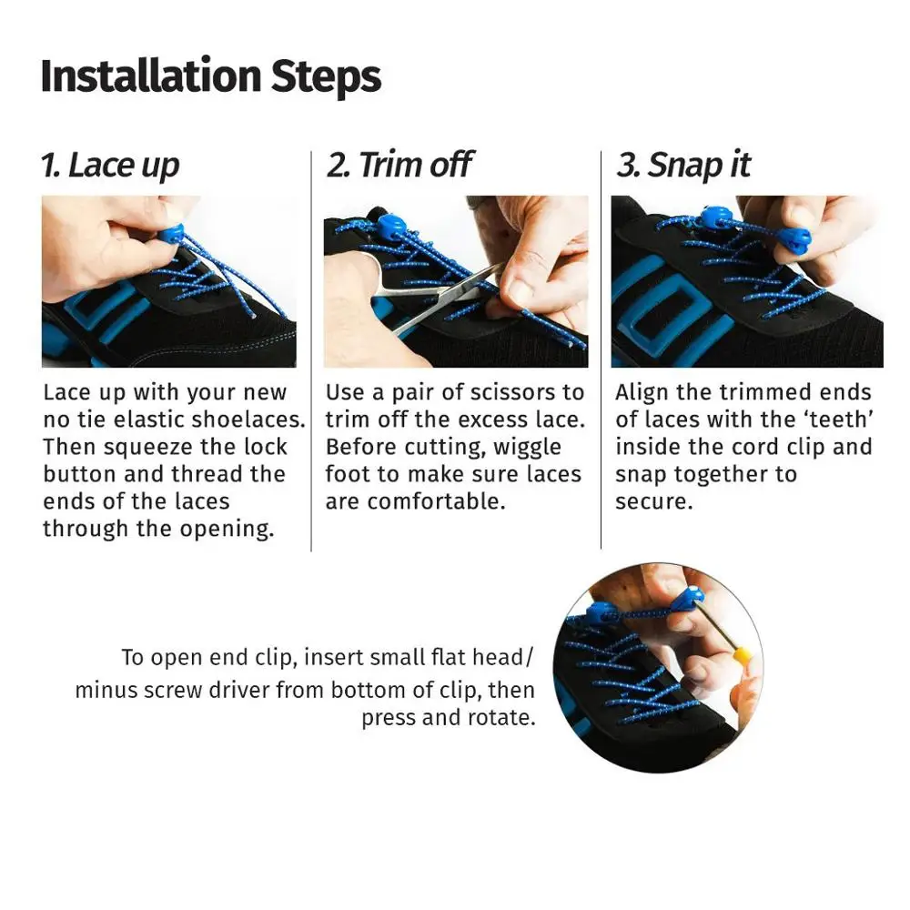 11 colors Reflective No Tie Shoelaces Lock System Elastic Shoelaces for Sneakers