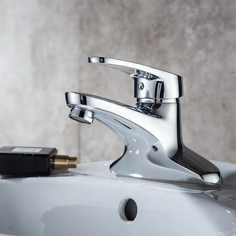 High Quality Bathroom Brass Basin Faucet Single Handle Cold Hot Water Mixer 2 Way Tap