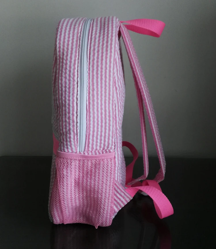 kids Lightweight foam padded child backpacks New arrival striped toddler school bag pattern seersucker backpack for children