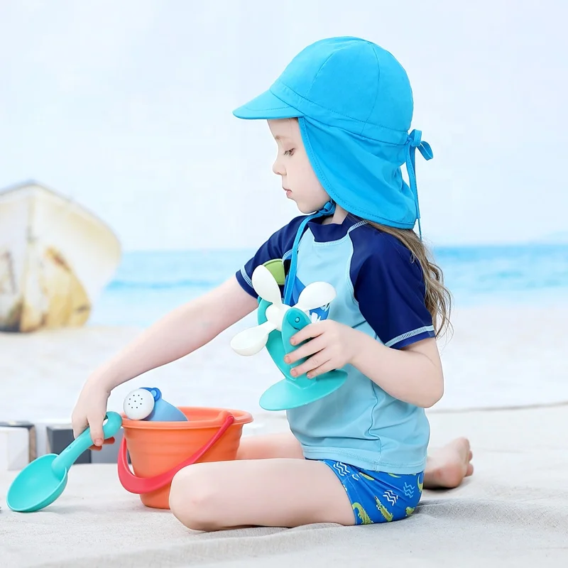 Kaavie blank kids hat wholesale baby summer cap toddler flap sun hat kids cap hat