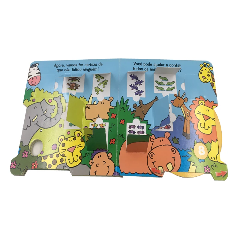 
Custom Shape Children Story Book Board Book Lift The Flap Book 