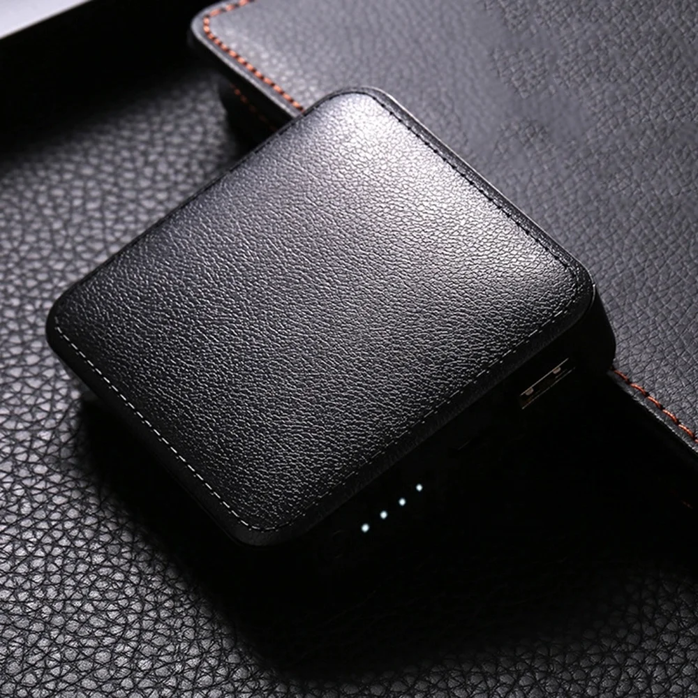 
Factory Square Leather Portable Mini Power Bank 10000mah for Iphone 7 8 X XS 
