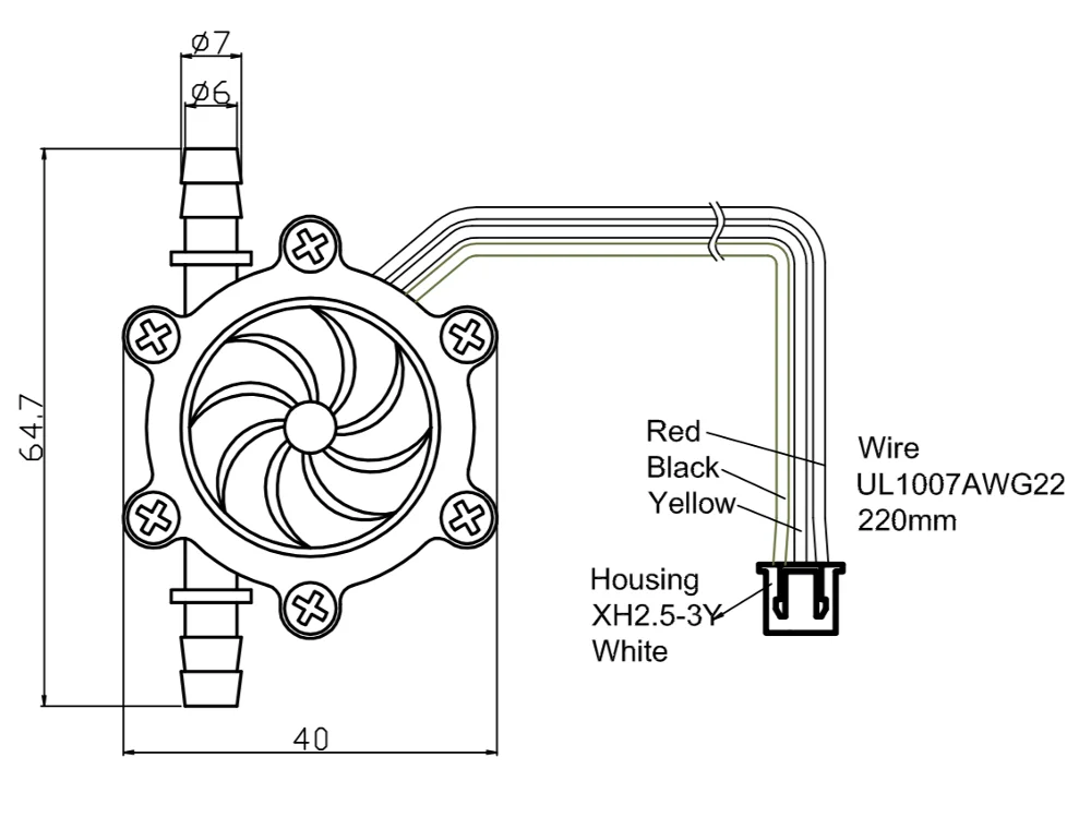 OD 6 мм микро Датчик расхода воды в форме буквы U POM 0 15 ~ 3 л/мин для кофемашины