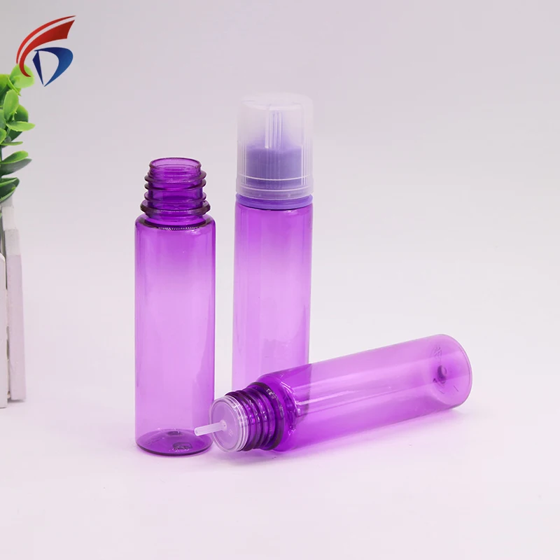 New design 60ml tamper proof 60ml Plastic bottles with threaded caps for color storage or liquid filling
