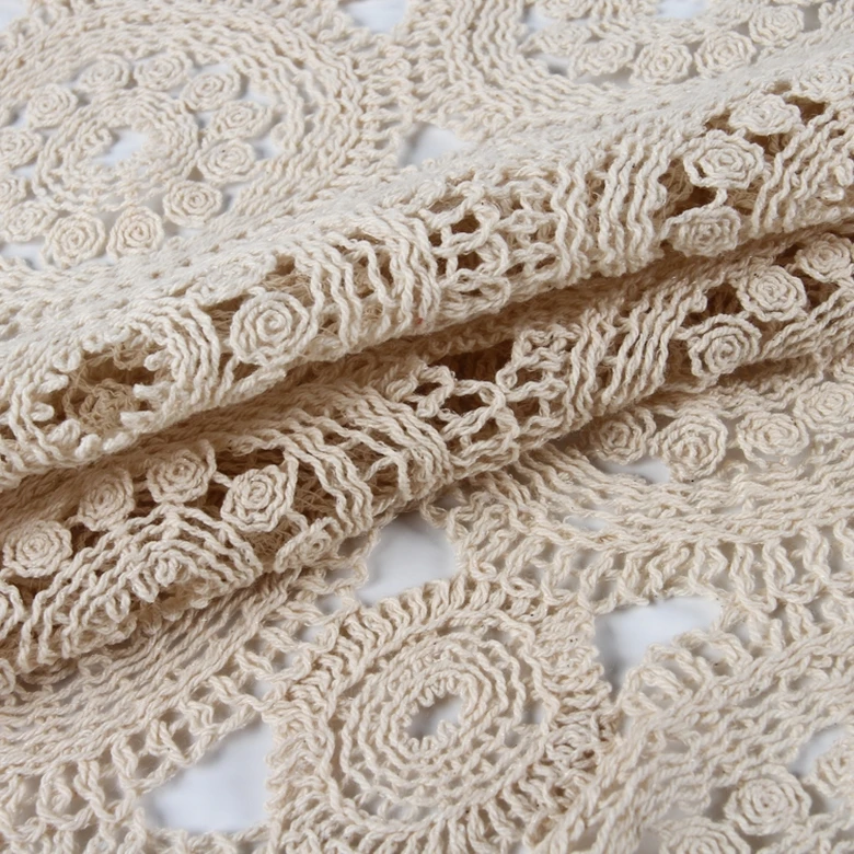 New arrivals chemical indian gupure embroidery water soluble lace fabric online