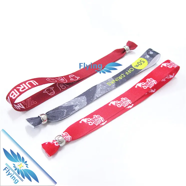 Unique QR Code Festival RFID Fabric Wristband / Bracelet for Music Event