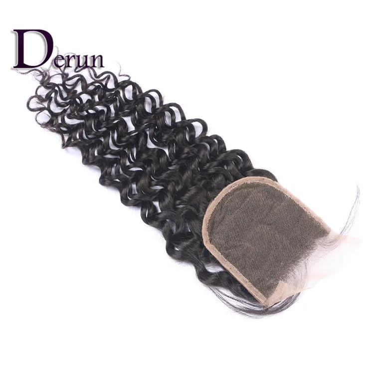 Wholesale Price Raw Virgin Human Curly hair Can be Dyed Bleached 4*4 HD swiss Lace Closure