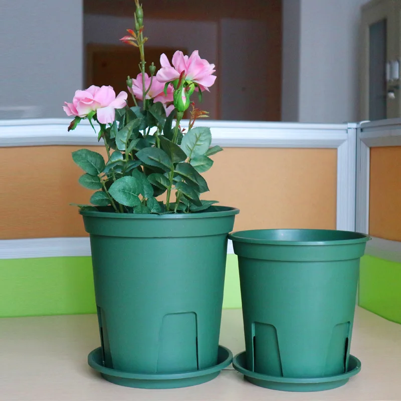 
APHACATOP 100% Recycled Plastic - Made in USA - Strong, Reusable - model 2 (Dark Green) plastic planter pot 