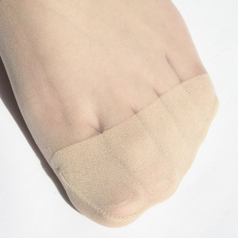 crystal transparent hot sale solid colour elastic women high elastic black nylon thin short silk socks for women