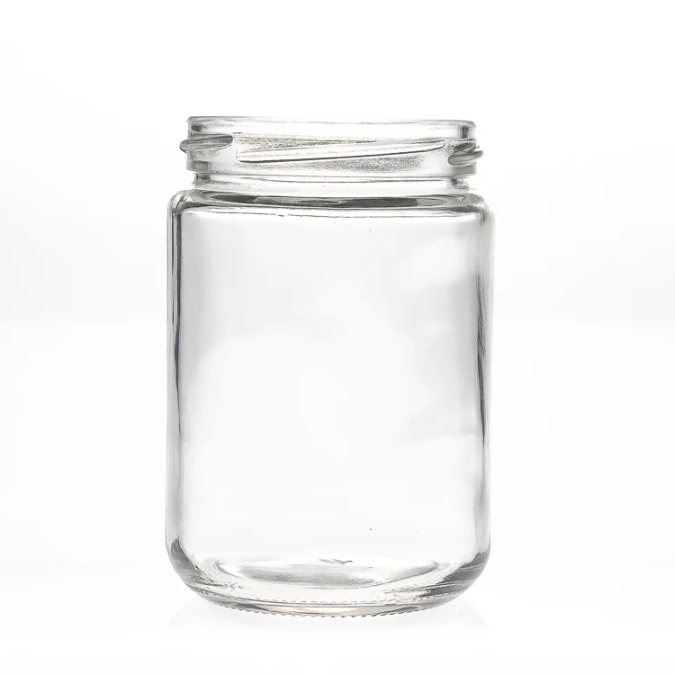 Food Canning 200ml clear wholesale round shape food glass jar for Honey Jam Jelly