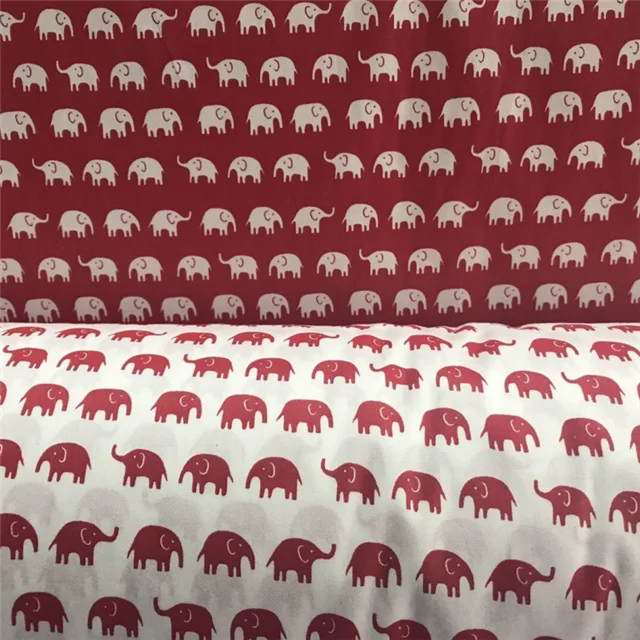 Cute Elephant printing kids cloth for bedding sheet set cotton twill high quality