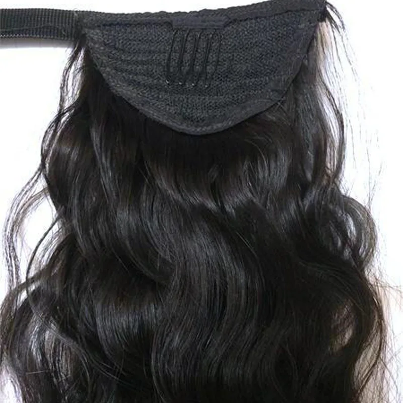 
Factory wholesale 22Inch 100% brazilian unprocessed hair extension body wave ponytail human hair extensions for black women 
