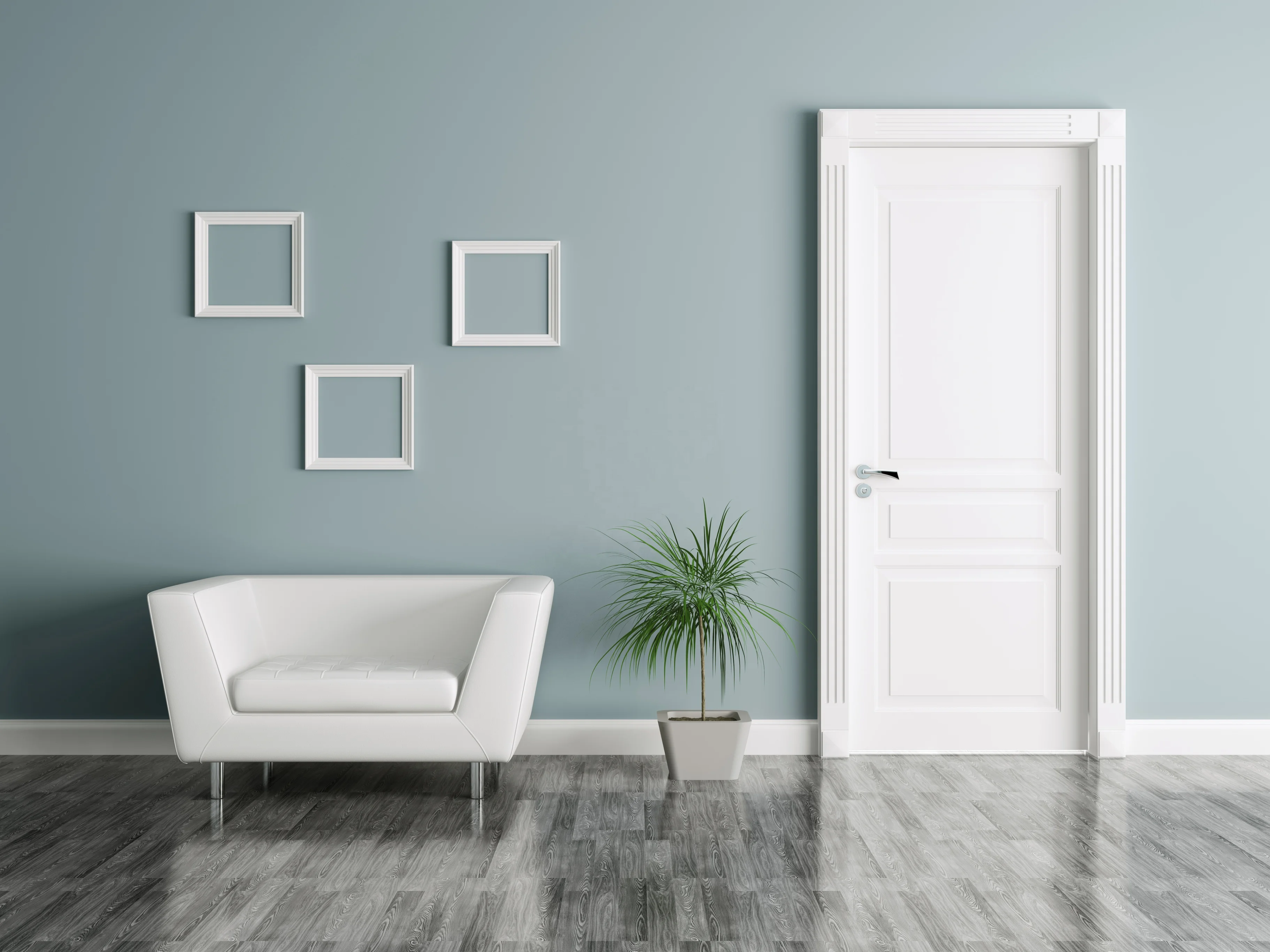 white prehung paint   indoor wooden door