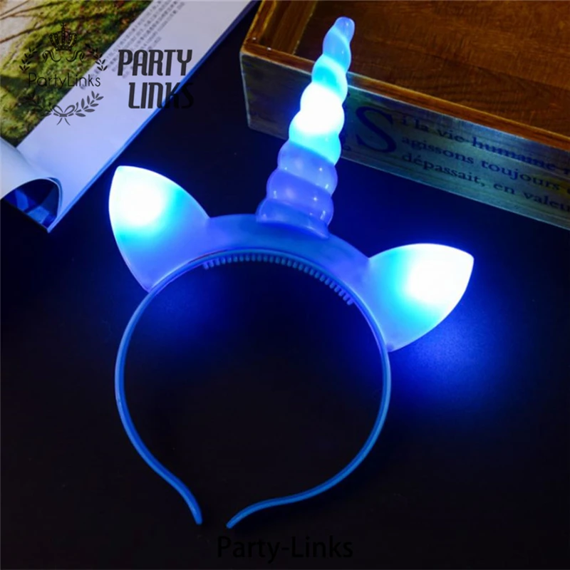 Wholesale Unicorn Party Supplies Girls Hair Accessories Light Up Led Unicorn Headband