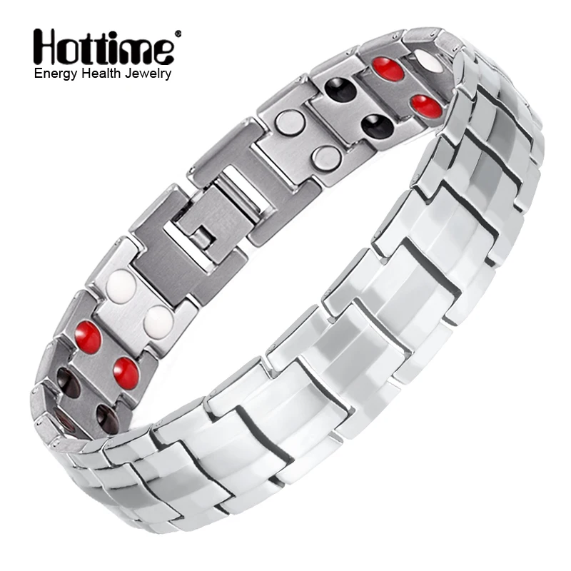 Silver White Color Titanium Handcuffs Bracelet