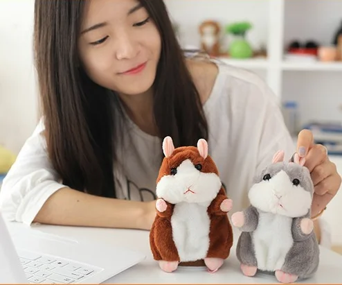 2019 Funny Kids Educational Pet Hamster Plush Talking Sound Record Toy