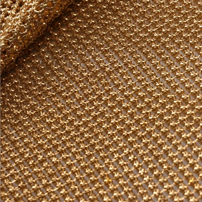 Metal drapery mesh curtain high quality chain for bag cloth accessory glitter sequin wall panels
