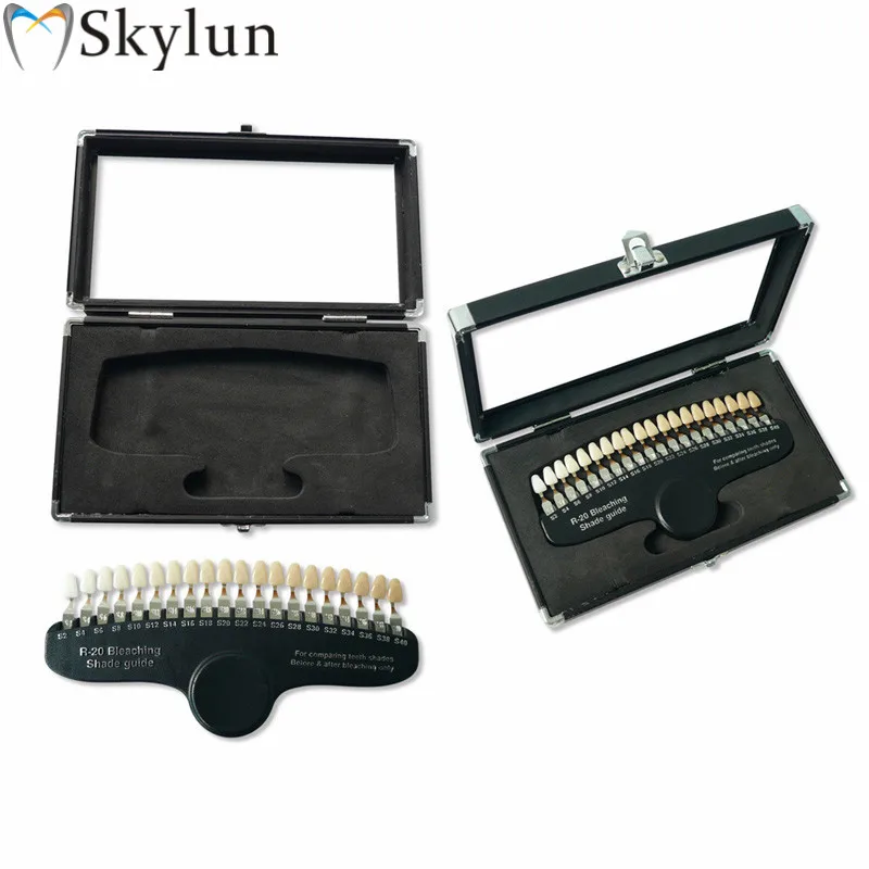 Professional Teeth Whitening 3D Shade Guide Tooth Bleaching Shade Chart Board 20 Colors Comparator