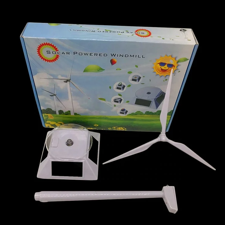 solar powered company new arrival solar windmill wind turbine toy