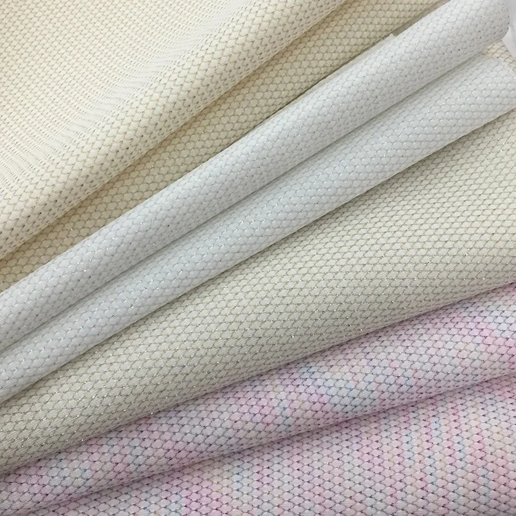 Rainbow Yarn Glitter 2mm Thick Spandex Scuba Fabric for ski garment