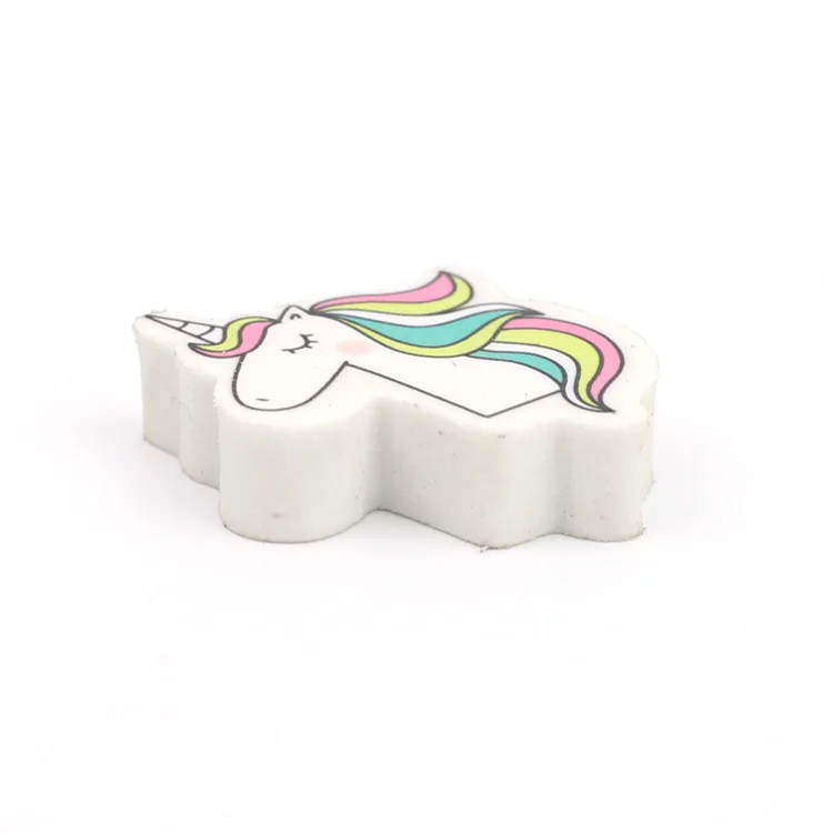 Brilliant Quality Pencil Colorful Unicorn Shape Custom Eraser
