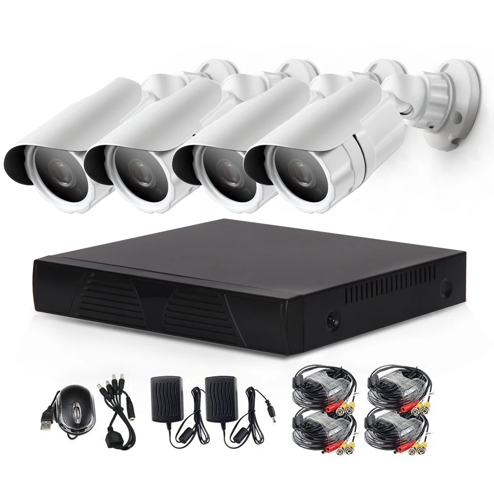 LOOSAFE 2MP 4ch 1080 P ahd комплект водонепроницаемый ahd аналоговые камеры видеонаблюдения ip66 и 1080N 4CH видеорегистратор