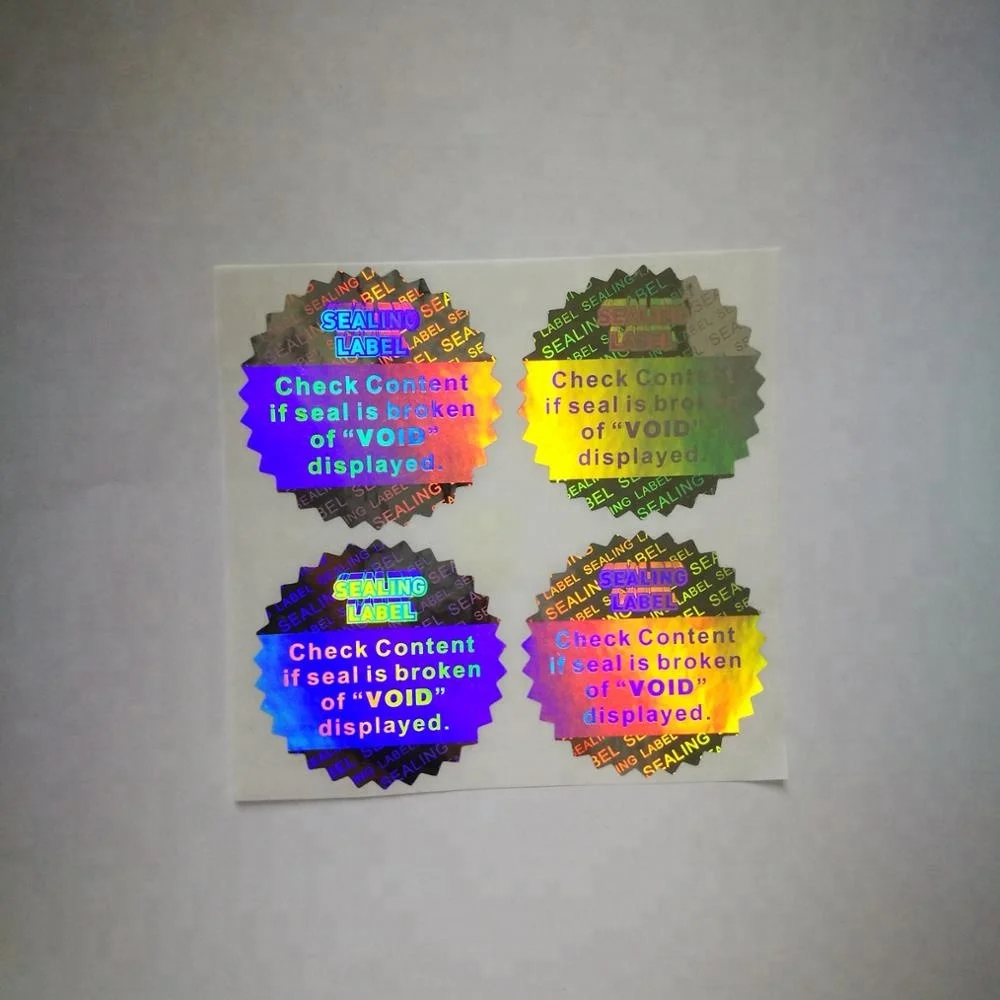 3D hologram anti-counterfeiting metal label/sticker printing