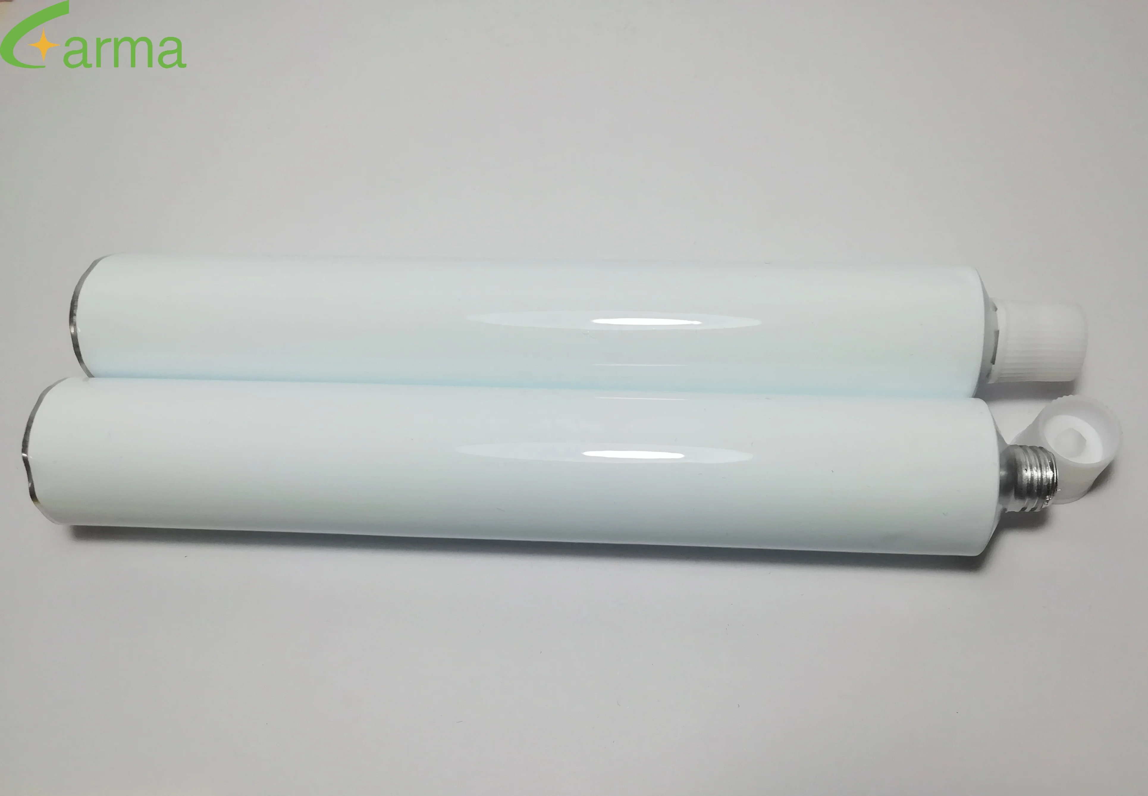 
Small MOQ 50ml aluminum white unprinted tubes with with cap 