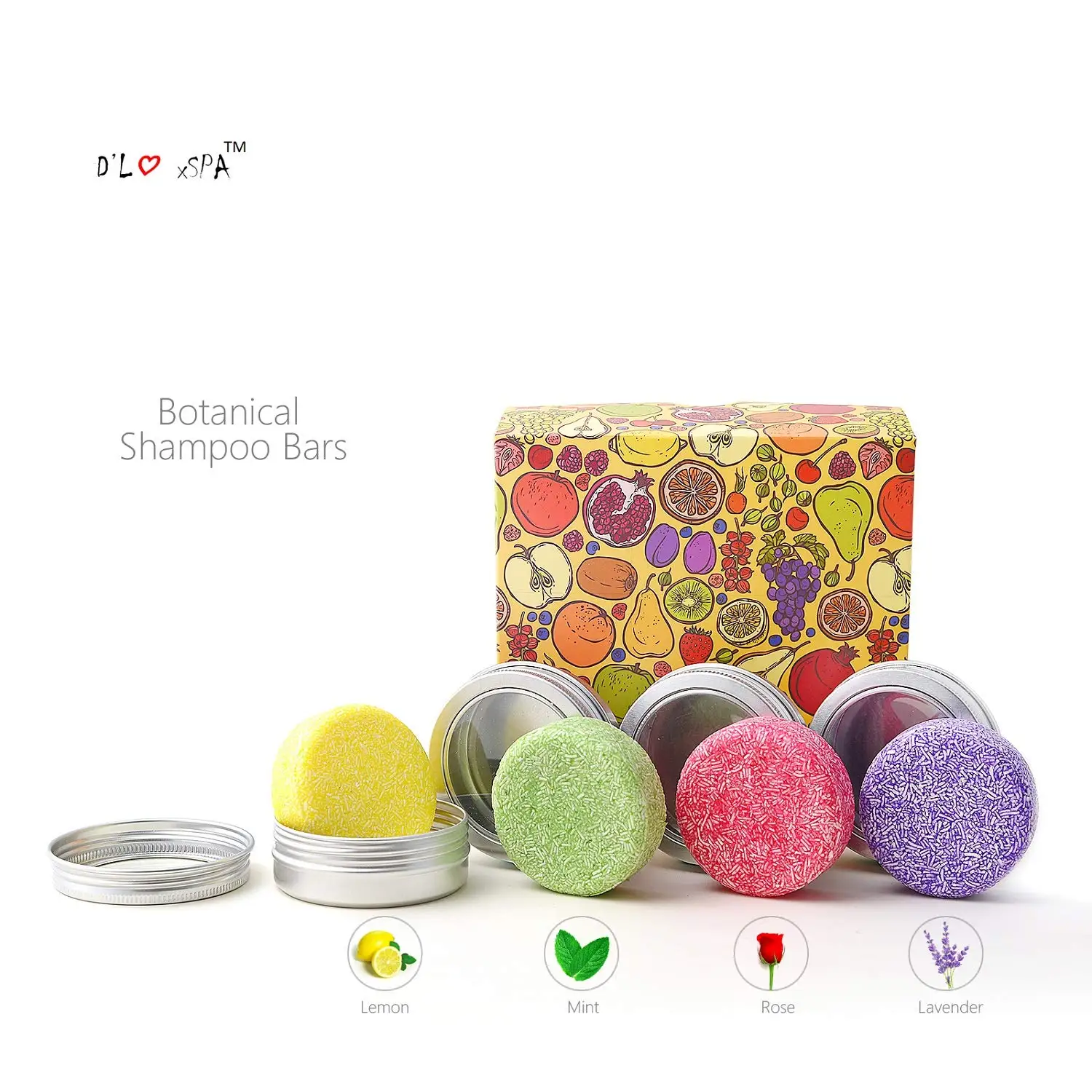 
customize natural Organic bar shampoo soap and conditioner bar with travel Tin packaging 