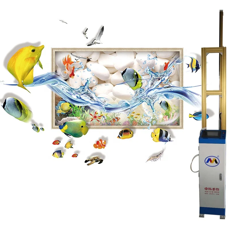 Vertical 3D Inkjet Wall Printing Machine Intelligent Picture Wall Printer Machine 3D Mural Printing Machine