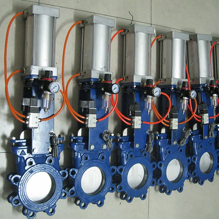 
assembly drawing soft seal EPDM 24 inch pneumatic knife gate valve 