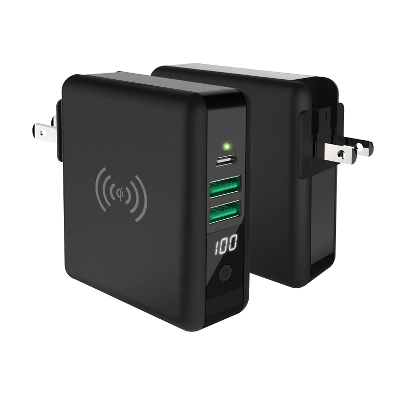 2021 Trending Hot Products 3 in 1 Power Bank Station with Wireless Charger and Wall Charger Function