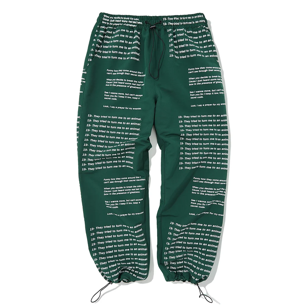 
Factory wholesale fashionable OEM custom sublimation all over printed streetwear hip hop nylon men casual jogger pants 