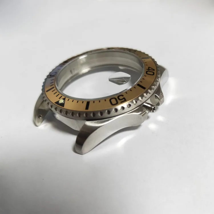 High Quality 316L Stainless Steel Watch Case Parts With Ceramic Bezel for Dive Watch