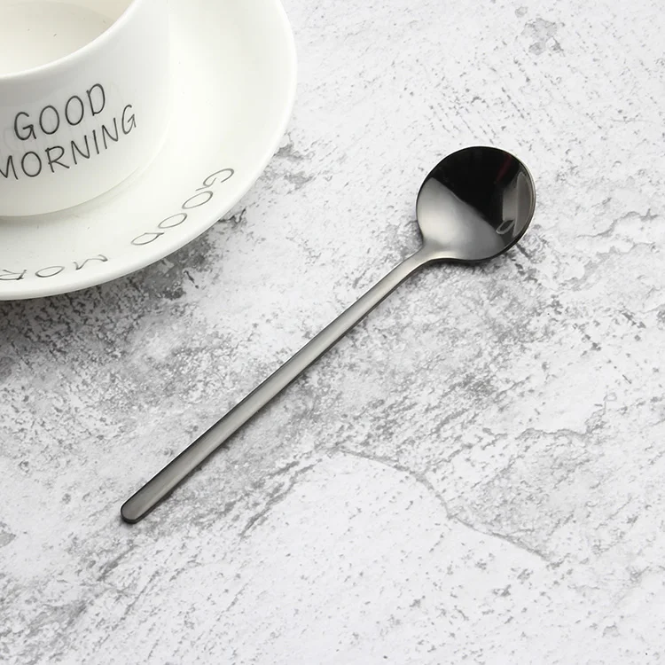 Factory Hot 304 Stainless Steel Small Coffee Spoon Delicate Ice Cream Soup Honey Spoon