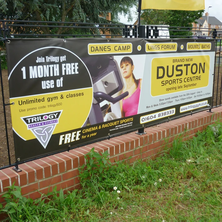 High quality 28 oz telegraph pole hanging vinyl street banner