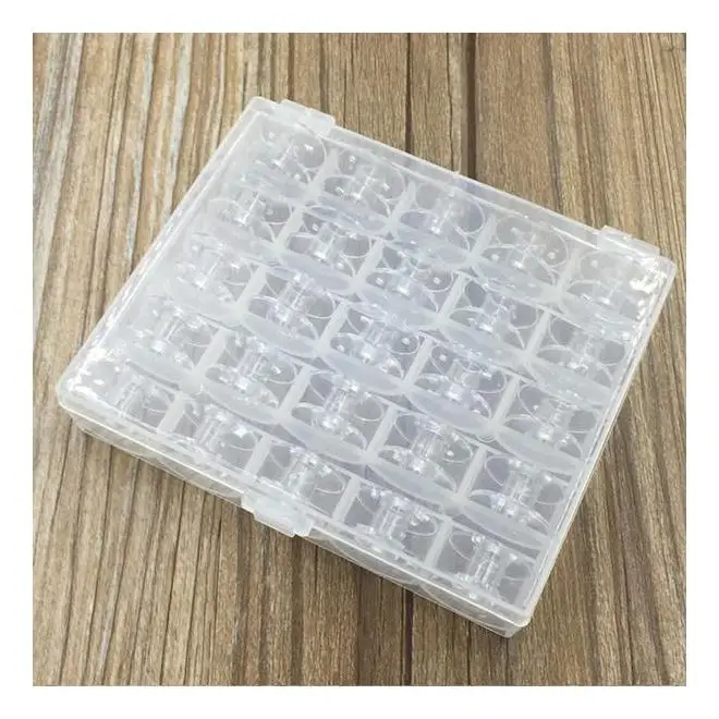 
25 Grids Storage Bobbin Box Colorful Plastic Bobbin Case Empty Bobbins Sewing Machine Spools With Accessories Tools 