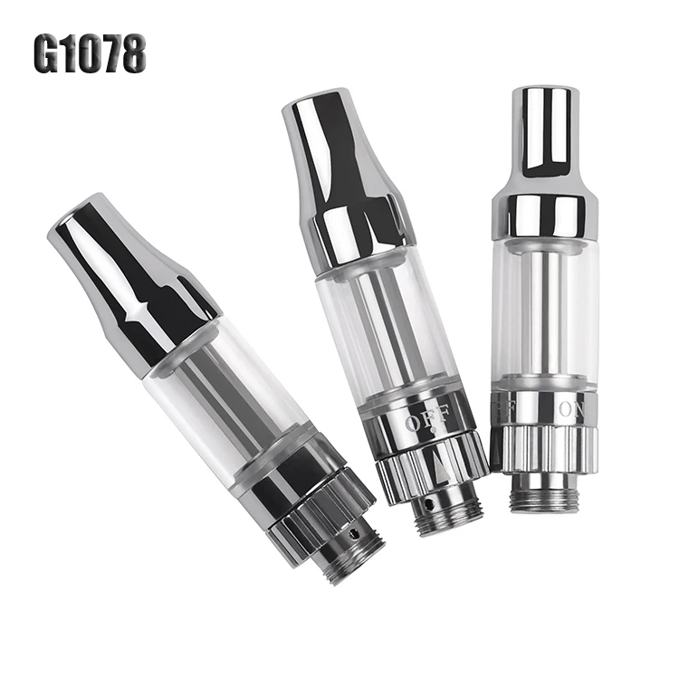 
Big vapor refillable glass tube leakproof 510 thread thick oil cbd tank 1 ml vape cartridge pens 