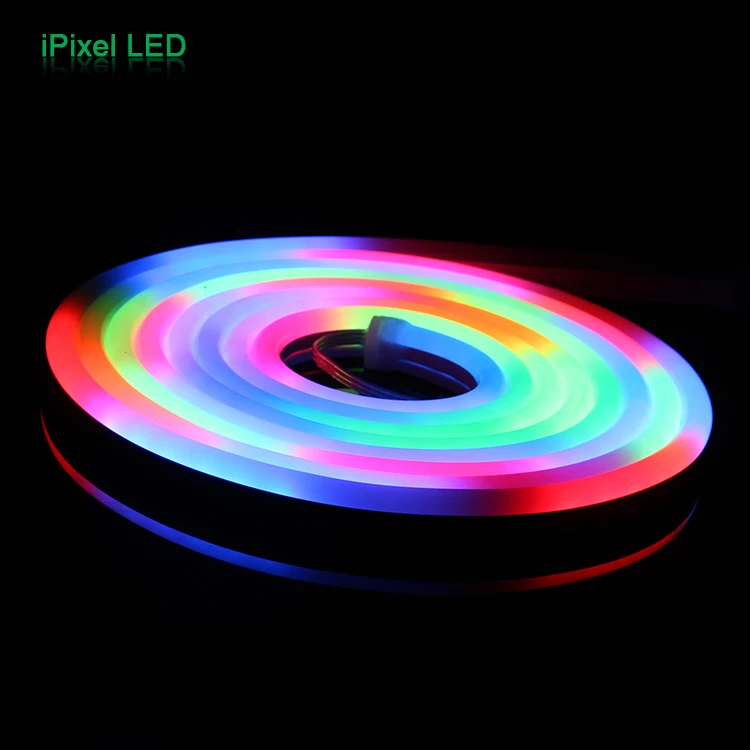 Полноцветная силиконовая цифровая Гибкая светодиодная неоновая лента 5050RGB dc24в 60