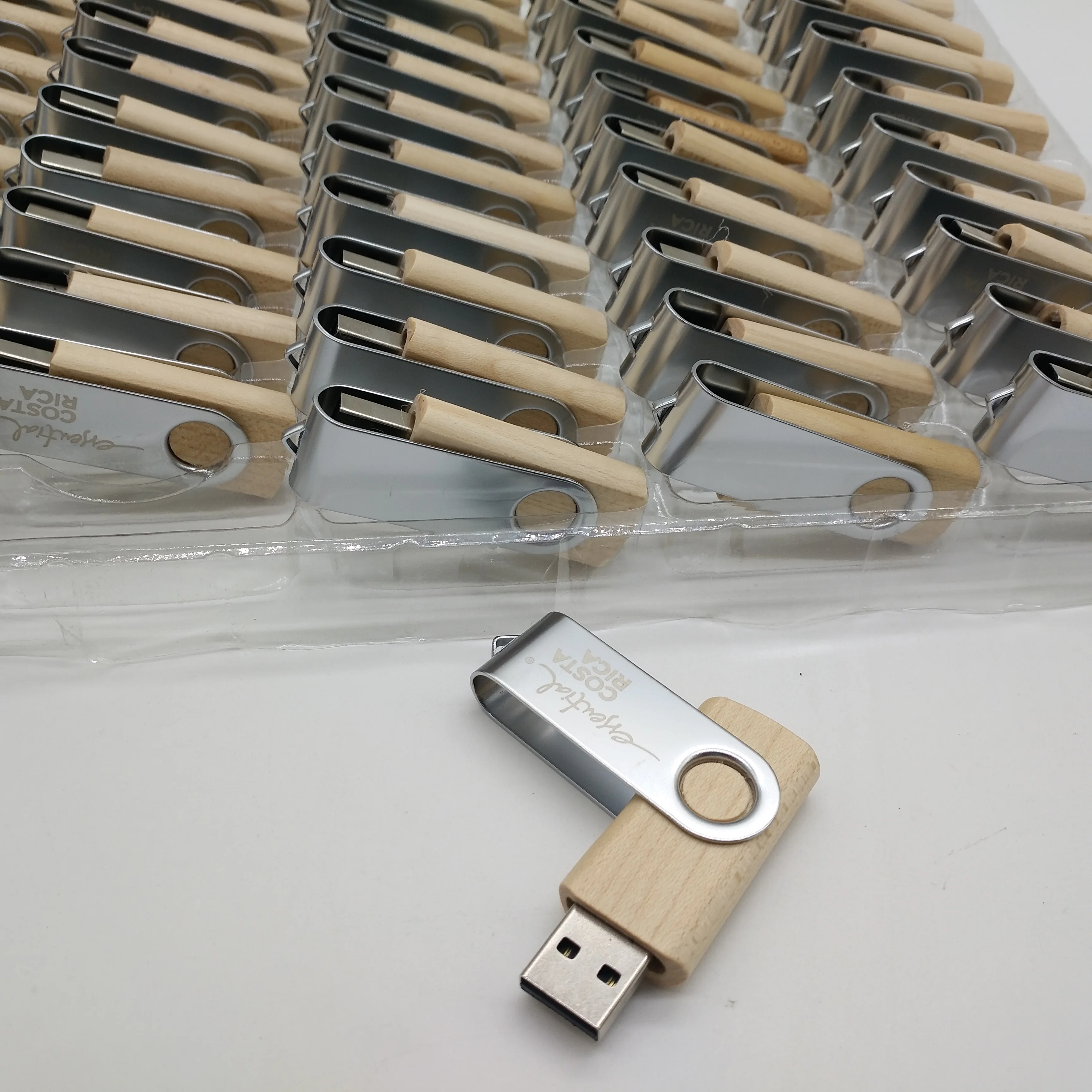 Free Laser Print 16GB Memoria USB 4 GB USB Memory Stick 32GB Wood Swivel USB Flash Drive