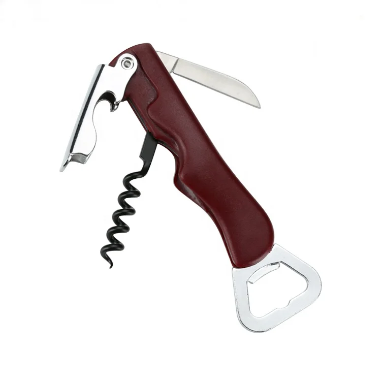 Рекламные пользовательские размеры мини ABS Бургундия открывалка для вина штопор
