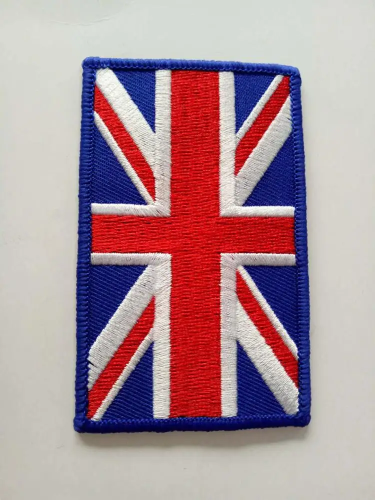 Fr clothing shoulder patches, jeans embroidery badge design, woven patch