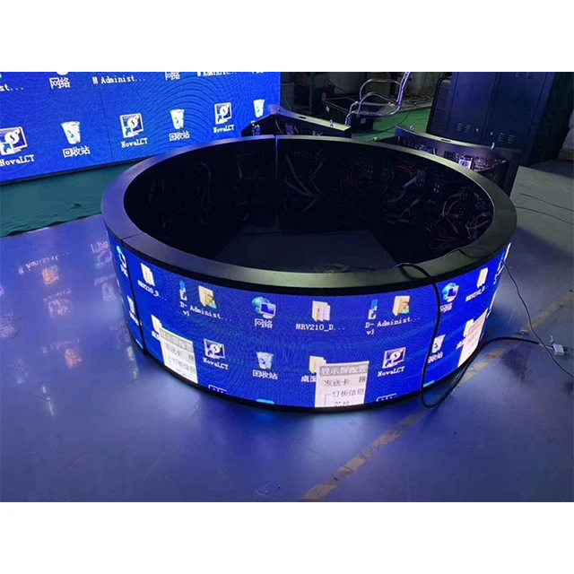 Flexible indoor curved  P2.5 soft module sign cell board display cylindrical advertising Led video panel