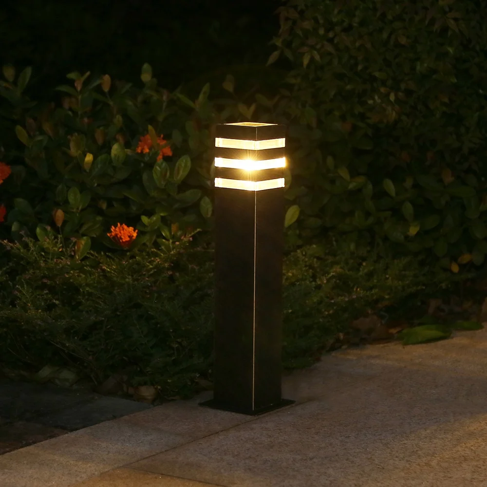Fast Shipping Outdoor Landscape Lawn Aluminum Waterproof IP55 40CM 60CM Height LED Bollard Light