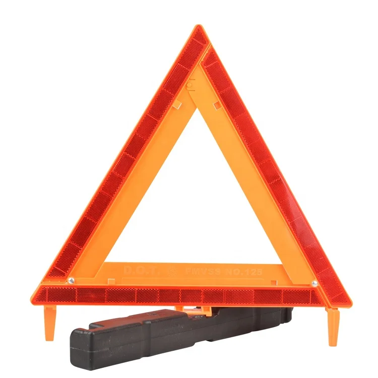 Professional ABS+PMMA foldable warning triangle dot emergency reflective safety warning triangle