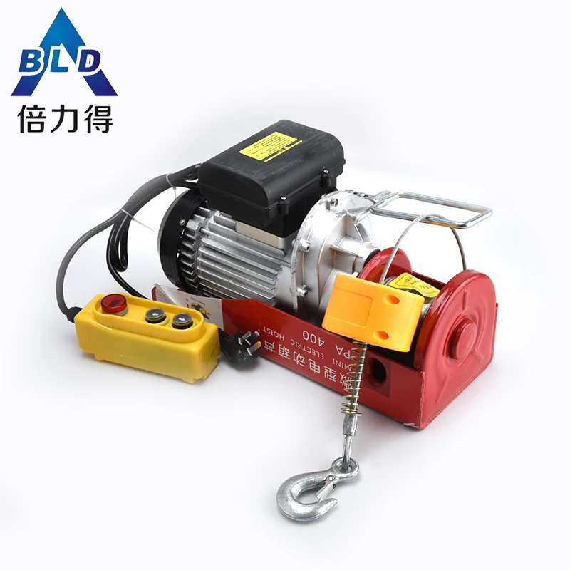 
Mini portable truck boat hargo pulling hoist wire rope electric manual lifting overhead crane pulley hoist with control switch 