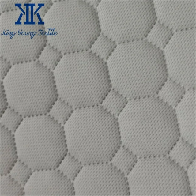 high quality 200cm 220cm 240cm width 3 layer ultrasonic quilted breathable mesh mattress ticking fabric